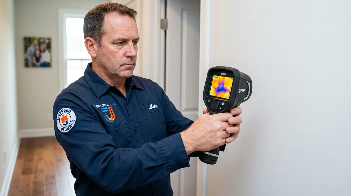 Thermal imaging leak detection by Johns Plumbing LLC in Leachville